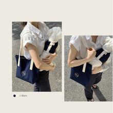 画像をギャラリービューアに読み込む, cotton walk bag navy
