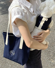 画像をギャラリービューアに読み込む, cotton walk bag navy