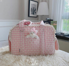 画像をギャラリービューアに読み込む, 日本初上陸 BB Carey キューブチェック刺繍バッグ pink XS~ -M