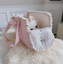 画像をギャラリービューアに読み込む, 日本初上陸 BB Carey キューブチェック刺繍バッグ pink XS~ -M