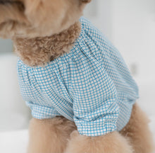 画像をギャラリービューアに読み込む, チェックボリュームブラウス Blue