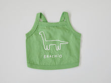 画像をギャラリービューアに読み込む, 恐竜キャミソール帽子セット green