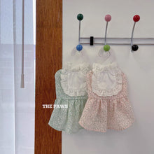画像をギャラリービューアに読み込む, エプロンフラワーワンピース mint