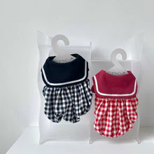 画像をギャラリービューアに読み込む, チェックセーラーワンピース