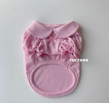 画像をギャラリービューアに読み込む, パフスリーブリボントップス pink