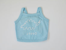 画像をギャラリービューアに読み込む, 恐竜キャミソール帽子セット Blue