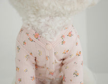 画像をギャラリービューアに読み込む, flower rib cardigan pink