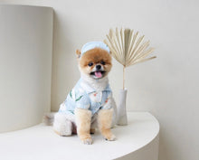 画像をギャラリービューアに読み込む, フラワーシャツ Blue