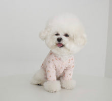 画像をギャラリービューアに読み込む, flower rib cardigan pink