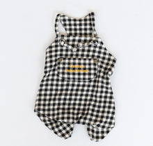 画像をギャラリービューアに読み込む, ギンガムチェックロンパース Black